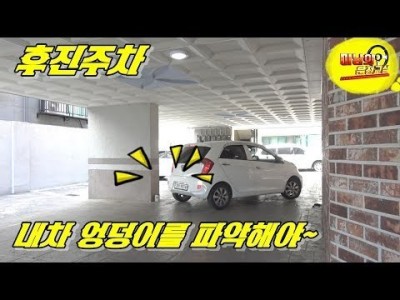 [초보운전탈출] ♥ 후진주차시 차량 뒷 꽁무니를 꼭 생각해주세요 / 미남의운전교실