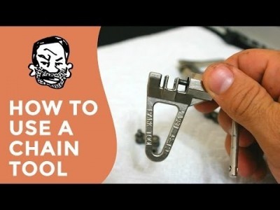 How to repair bike chain links (using a chain tool)