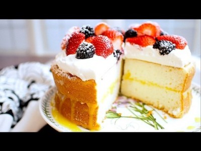 [ENG] Lemon Curd Cake - 상큼하고 부드러운 레몬 쨈 생크림 케이크 만들기