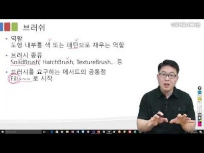 c# 언어 18강. GDI+ (2/2) - Color, Pen, Brush