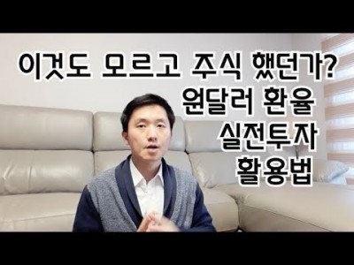 이것도모르고주식했던가?원달러환율실전투자활용법