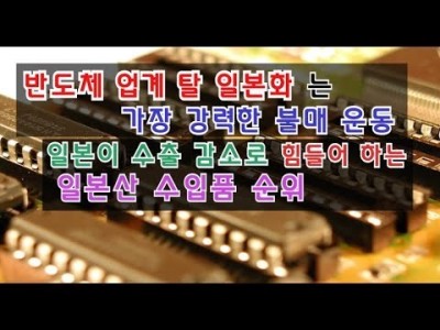 반도체업계탈일본화 = 가장강력한불매운동 일본이수출감소로힘들어하는일본산수입품순위