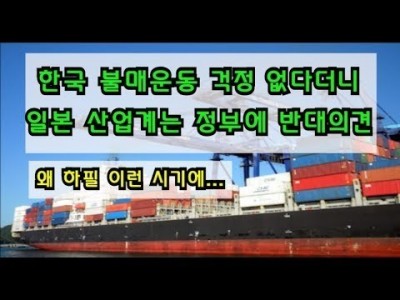 한국 불매운동 걱정없다더니 일본 경제 ,산업계는 정부와 반대의견  왜? 하필 이런시기에...