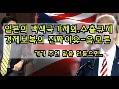 일본의백색국가제외,수출규제,경제보복의진짜이유 - 음모론관심끄는주장들 ,흥미로운 주장 알아보기