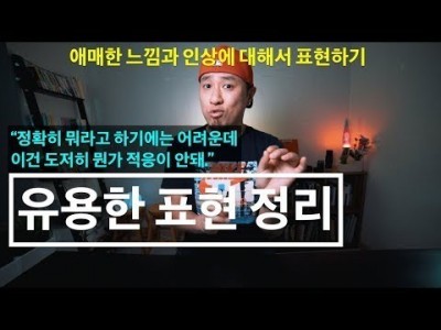 영어회화 | 표현 : "정확이 뭐라고 하기에는 어려운데 이건 도저히 뭔가 적응이 안돼." - 애매한 인상 묘…