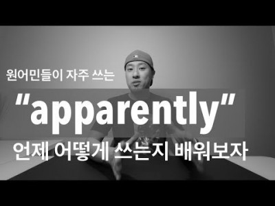 'apparently' 를 배워보자 - 무슨 의미이고 언제 어떻게 쓰는걸까?