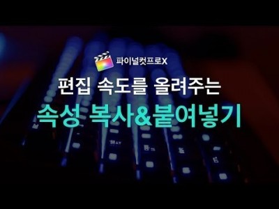 파이널컷 편집 속도를 올려주는 속성 복사 붙여넣기