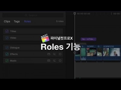 파이널컷 영상 편집을 쉽게 만들어주는 Roles 기능