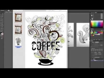 [일러스트레이터 강좌] 08-3 이미지트레이스를 활용한 두들링 아트웍