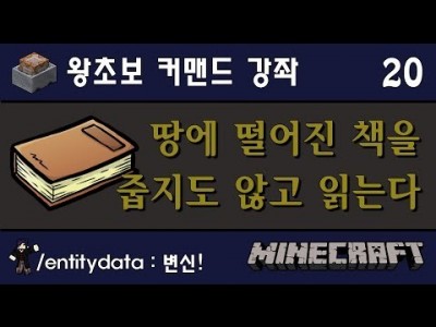 Unhak] 마인크래프트 왕초보 커맨드 강좌 20편 - 엔티티의 변신은 무죄! /entitydata