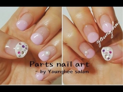 파츠를 이용해 포인트를 줍시다^^/Parts nail art ㅣ Younghee Salon