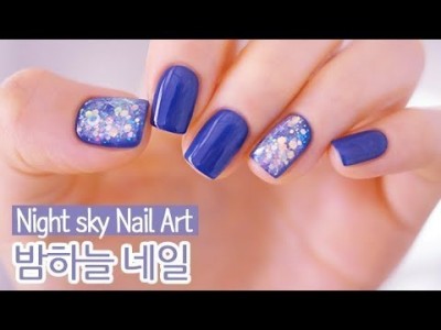 밤하늘 젤네일아트 : Night sky Nail Art