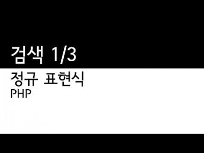 PHP - 정규표현식 검색