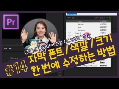 #14. 자막 폰트와 색깔, 크기 한 번에 수정하는 방법! 프리미어 프로 자막 마스터 스타일 (CC 2018…