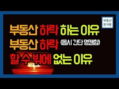 부동산 가격 하락하는 이유, 부동산 하락 전망 할 수 밖에 없는 이유 | 부동산분석왕 투자 강의