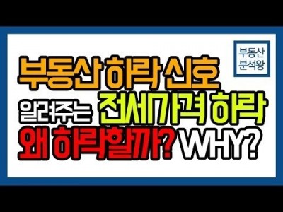 부동산 하락 알려주는 전세가격 하락 원인과 이유는 뭘까?? | 부동산분석왕 강의