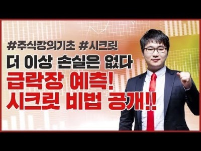 주식강의기초 | 더 이상 손실은 없다! 급락장을 예측하는 시크릿 비법!